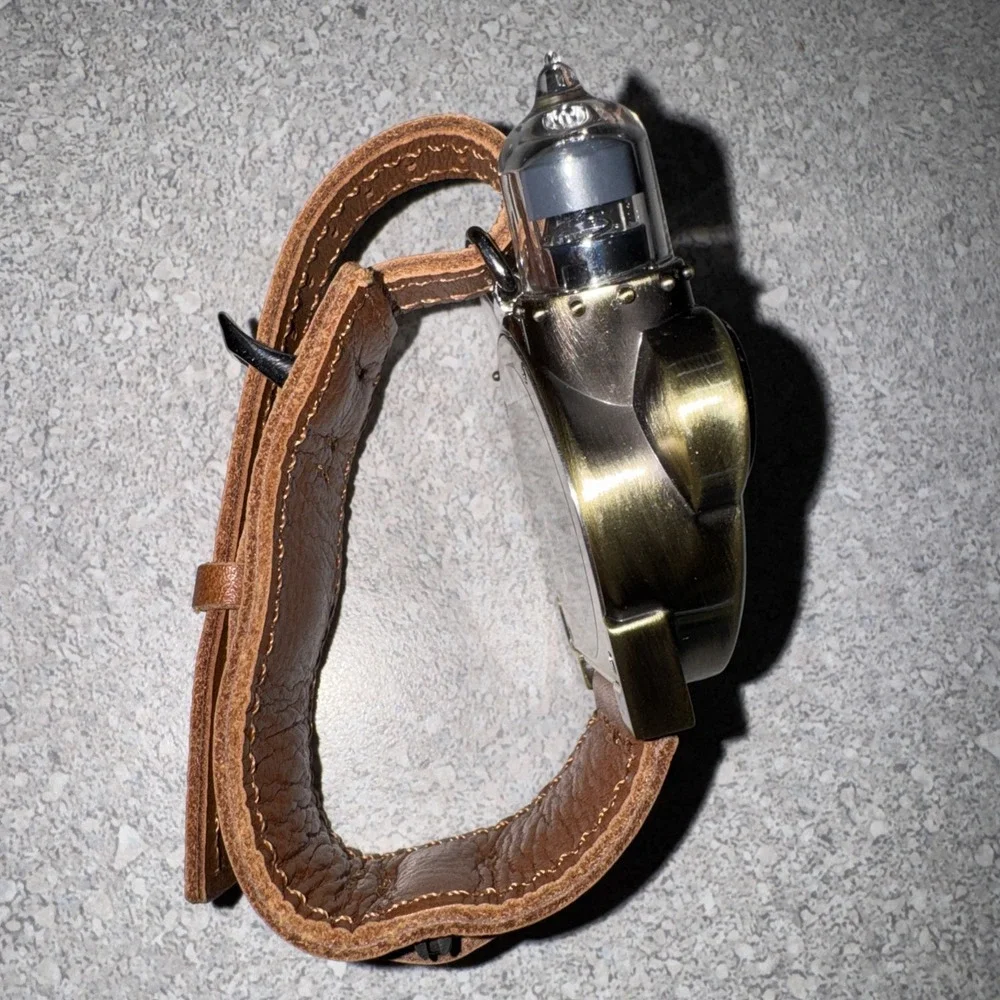 Brand New Thinkgeek TESLA WATCH Steampunk  Leather band